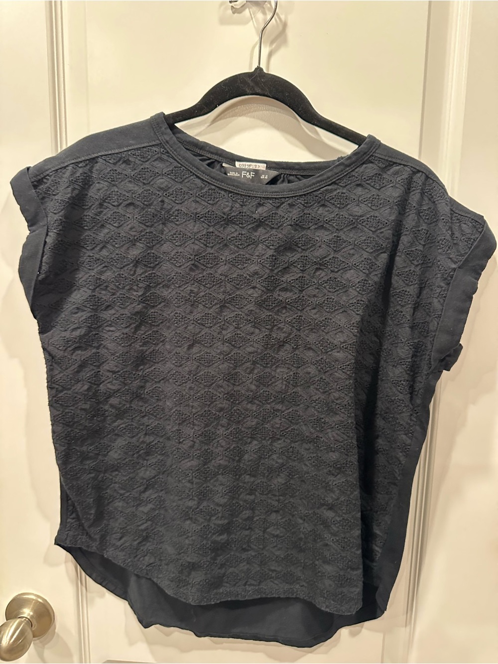 F&F Gray Short-Sleeve Textured Tee
